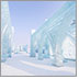 Crime Crusher Series Christmas Box Set #2: Episode #5: The President's Christmas Ice Palace. Photo shows a beautiful palace made entirely of ice.