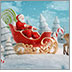 Crime Crusher Series Christmas Box Set #2: Episode #1: Santa's Special Christmas Sleigh. Santa sits on a magical sleigh at the North Pole surrounded by candy canes and two reindeer pulling the sleigh.